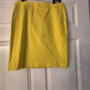 Banana Republic Yellow Mini Skirt Fully Lined Back Zip Like New